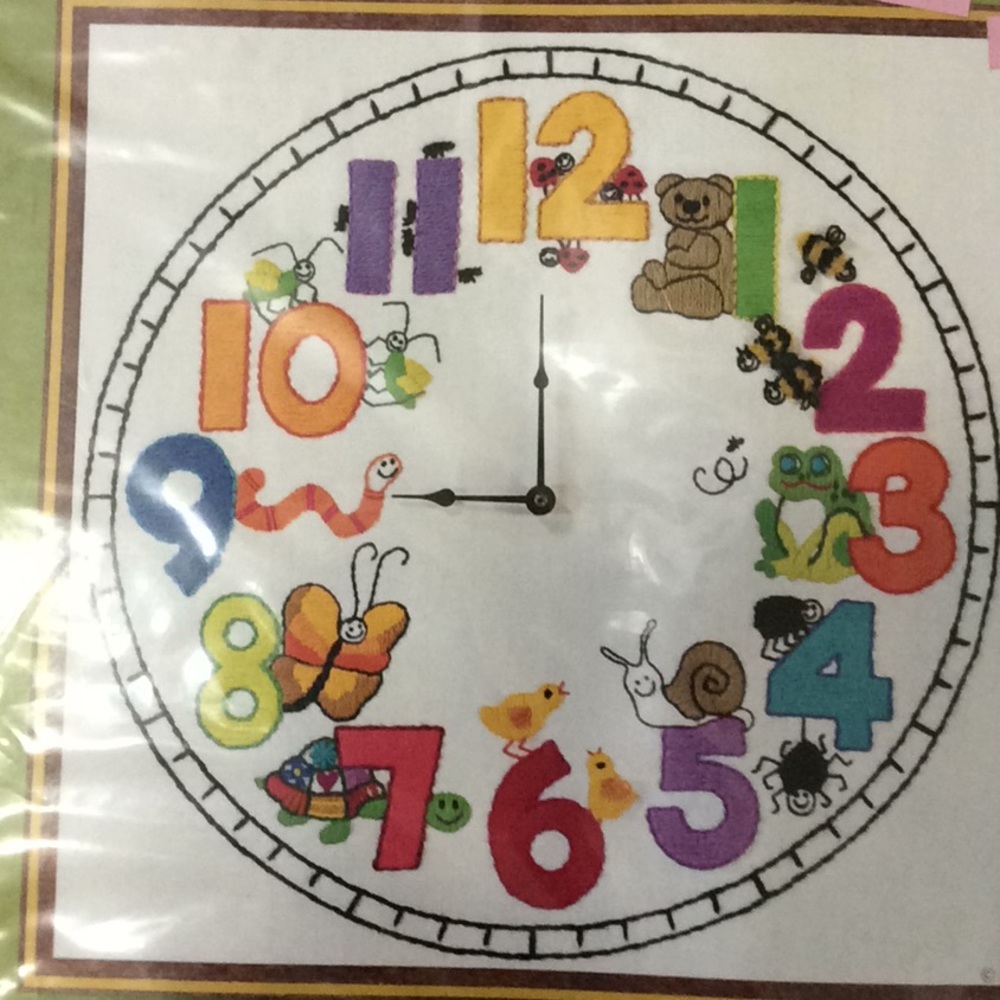 Sunset Stitchery Vintage 1981 Chad Davenport My Clock Sampler Kit #2619 - Picture 4 of 8